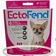 Coleira Ectofend 48cm Rosa - 6 meses de proteção