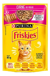 Ração Úmida Friskies Gatos Adultos Carne Ao Molho 85g