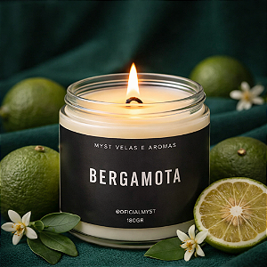 Velas Aromáticas Vegana MYST 180g – Artesanal, Premium, Ecológica e Multifuncional