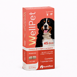 Antipulgas Carrapatos Ourofino Wellpet Cães 40,1 A 56kg