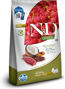 Ração N&D Canine Quinoa Adulto Mini Pele Pelo Pato 2,5kg