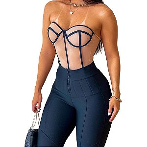 Calça Lipo Super Power One Aperta A Barriga Tecido Suplex