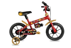 Bicicleta Infantil Hero Boy Aro 12 Vermelho e Dourado