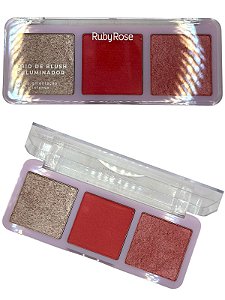 Ruby Rose Trio de iluminadores e blush