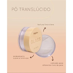 Pó Solto Translucido - linha Glass - Ruby Rose