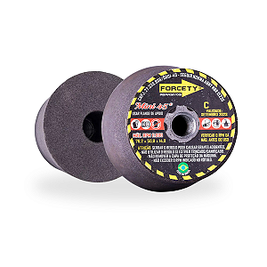 Rebolo Copo Cônico Mini 45° Forcety Grão 80 3" Meia Esquadria Porcelananto