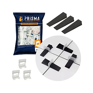 Kit 1000 Niveladores 2,0mm + 200 Cunhas Prisma Qualidade Premium