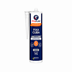 Selante PU Fixa Tudo Cinza 400g Poliplas