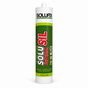 SILICONE ACETICO BRANCO 260G - SOLUFIX