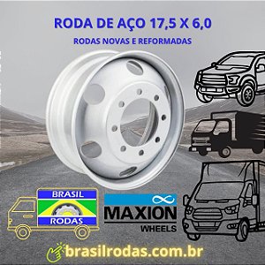 Rodas de aço ou ferro 8 furos novas para F-4000 - VUC - Micro ônibus aro 17,5 x 6,0 Pneu 275
