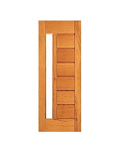 Porta Horizontal com Visor - Madeira Maciça - Angelim