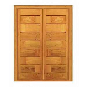 Porta Dupla de Abrir 713 Brotas - Madeira Maciça - Angelim