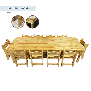 Mesa Pikler 10 Cadeiras
