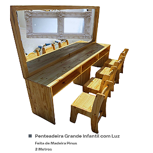 Penteadeira Grande Infantil com Luz