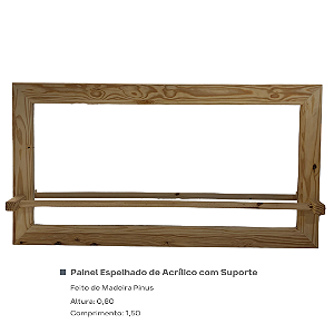 Painel Espelhado de Acrílico com Suporte