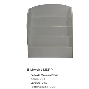 Livreiro MDF P