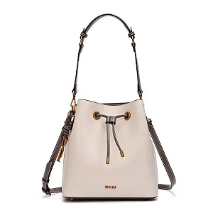 Bolsa Bucket Soft Off White Alça Dupla