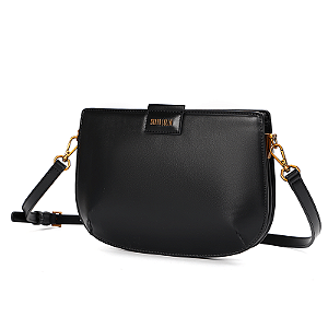 Bolsa Média Soft  Preta Alça Transversal