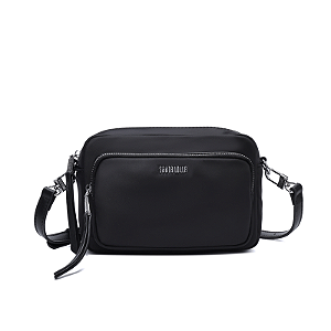 Bolsa Nylon Preta Alça Transversal