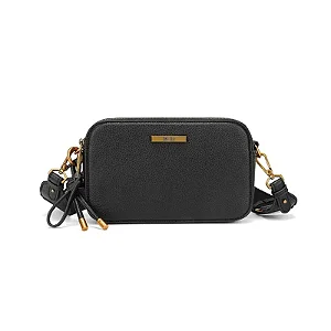 Bolsa Floater Preta Alça Gorgurão Transversal