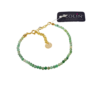 Pulseira com Fecho Esmeralda banhado em Ouro 18K