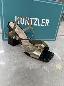 Sandália Kuntzler Preta Verniz Musgo