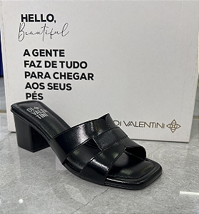 Tamanco Di Valentini Preto Verniz