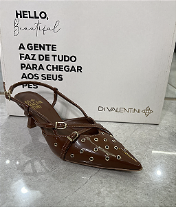 Slingback Di Valentini Marrom