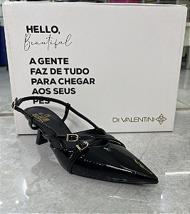 Slingback Di Valentini Preto