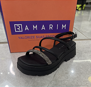 Papete Ramarim Preta com Tiras