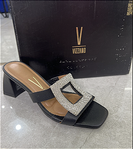 Tamanco Vizzano Preto/ Cristal