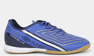 Chuteira Umbro futsal Chrome Royal Azul
