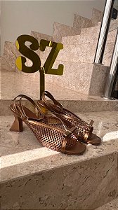 Sandália Bronze Metalizada