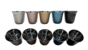 Mini Xícara Parede Dupla Inox 80ML