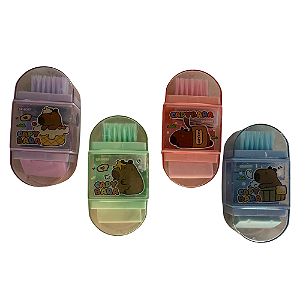 Kit Borracha + Apontador Capivara