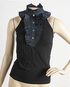 Blusa  frente única  preta