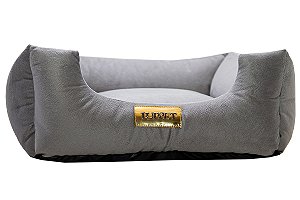 Cama Quadrada para Cachorro ou Gatos Super Luxo Cinza Tamanho:G (LP88016-