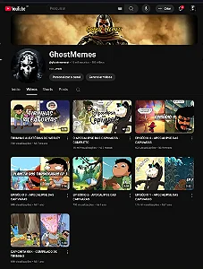 Canal Youtube GhostMemes 16K de Inscritos e 5 Milhões de Visualizações
