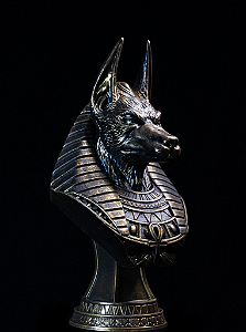 Estatua Busto Decorativo Anúbis (PAR)