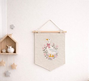 Flâmula Bordada Porta Maternidade Menina Pata