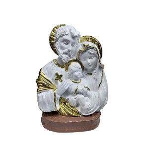 Imagem Sagrada Família- Branco/Dourado