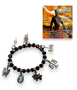 Pulseira 7 pingentes- Xangô