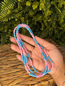 Guia- Miçanga Rosa/Azul