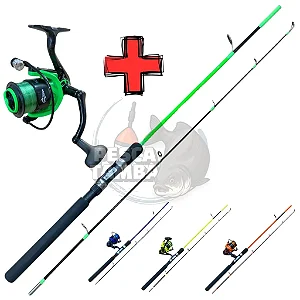 Kit Sahara Amazon Molinete 3000 + Vara 1,68 Metros 8-17lbs