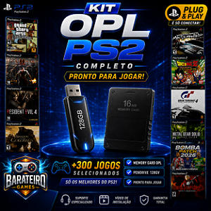 Kit OPL 128GB para PS2 SLIM - KIT OPL PREMIUM 100% ATUALIZADO 2026!