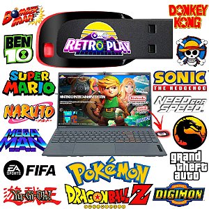 Retroplay – Pendrive Gamer Lotado Dos MELHORES JOGOS - plugar e jogar - Fácil