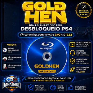 BD-J Blu Ray CD para PS4 - versão 9.0 até 12.52