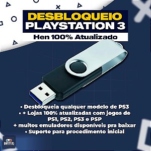 Desbloqueio PS3 Hen 100% Atualizado + Lojinhas + Suporte