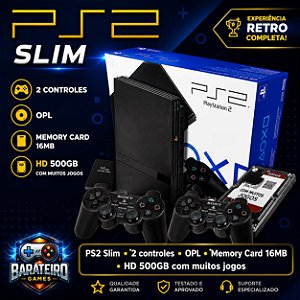Playstation 2 Slim + HD 500GB