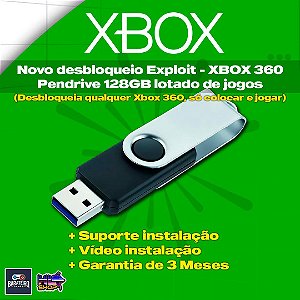 PEN DRIVE 128GB EXPLOIT - PARA XBOX 360 (QUALQUER MODELO)